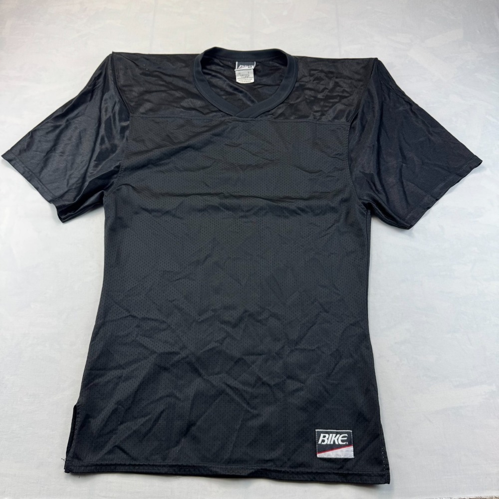 BIKE Football Practice Jersey Youth Medium Black Short Sleeve Breathable Mesh